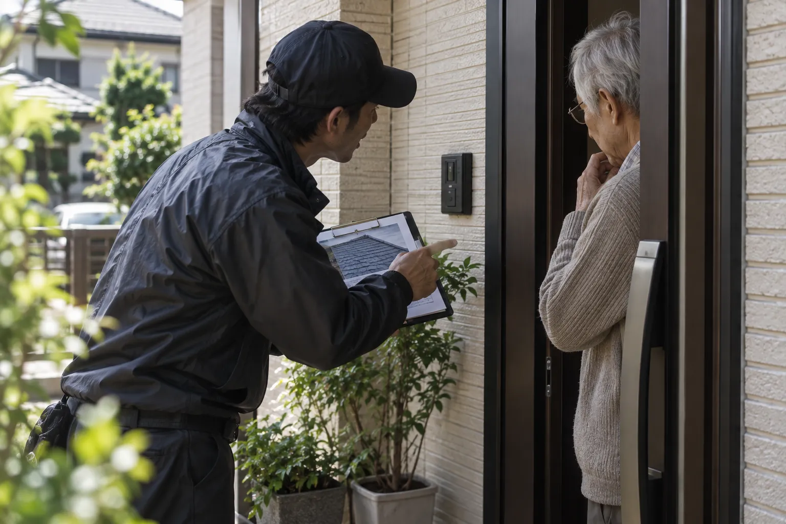 「屋根が壊れていますよ」突然の訪問業者にはご注意ください